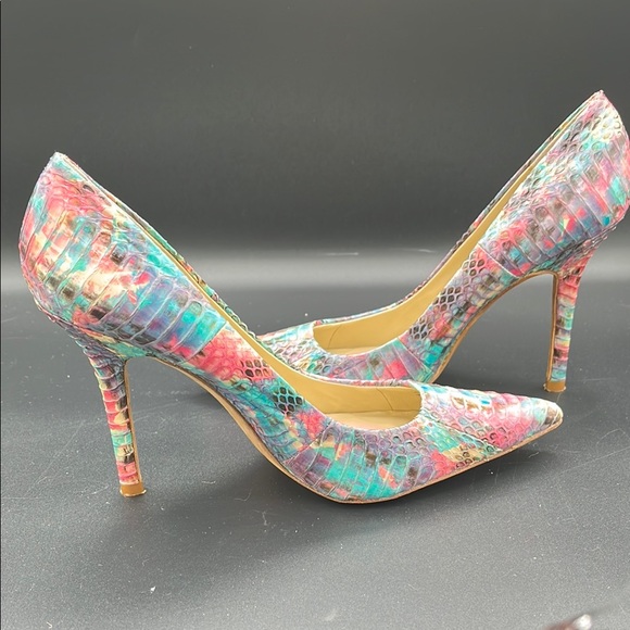 Charles David Multicolor Snakeskin Stilettos - Picture 6 of 10